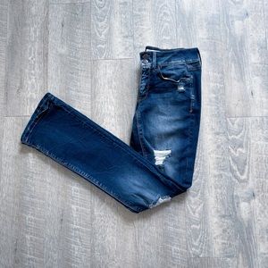 Junior’s Size 5 Distressed Jeans - Skinny Boot Cut - Flex Stretch